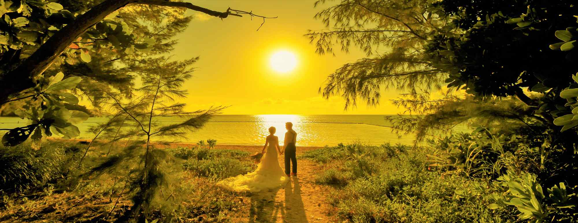沖縄石垣島フォトウェディング Ishigaki Island Okinawa Sukuji Beach Sunset Photo Wedding 底地ビーチ　サンセット撮影
