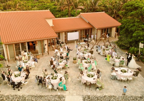 コーラル・テラス石垣島・沖縄結婚式│テラス・ウェディグ・パーティー│披露宴・ドローン撮影