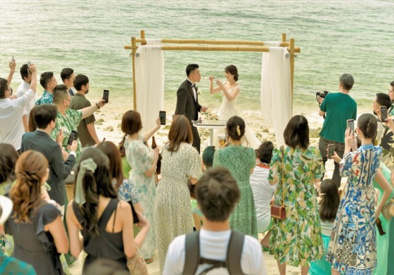 コーラル・テラス石垣島沖縄・披露宴│ウェディングパーティー・オプション│シークレットビーチ・ケーキカット