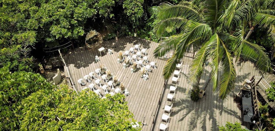 Oceanfront Deck Rustic Wedding