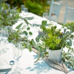 海邦フサキ・ウェディングパーティー＆披露宴　テーブル装飾一例