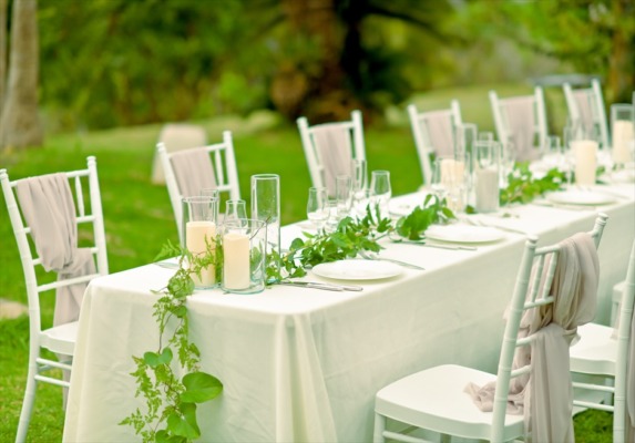 ハーブ・ガーデン・パナ　ガーデン・ウェディング・パーティー＆披露宴　テーブル装飾一例