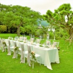 ハーブ・ガーデン・パナ　ガーデン・ウェディング・パーティー＆披露宴　挙式会場を望むパーティー会場