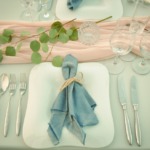 ホテル海邦川平 プールサイド・ウェディング・パーティー＆披露宴 テーブル装飾一例