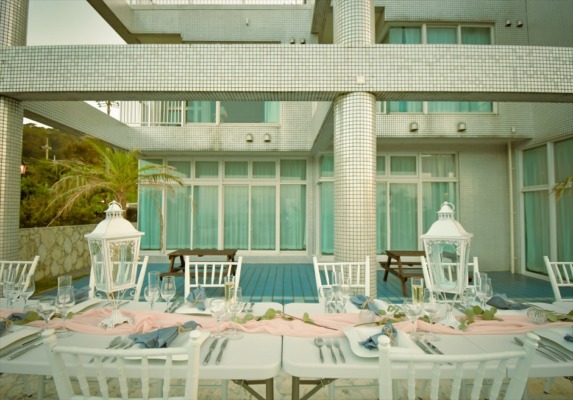 ホテル海邦川平 プールサイド・ウェディング・パーティー＆披露宴 パーティー会場装飾一例