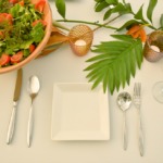 ホテル海邦川平 プールサイド・ウェディング・パーティー＆披露宴 テーブル装飾一例