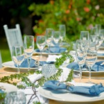 ホテル・ロイヤル・マリン・パレス石垣島　レストラン・テラス・ウェディングパーティー＆披露宴　テーブル装飾一例