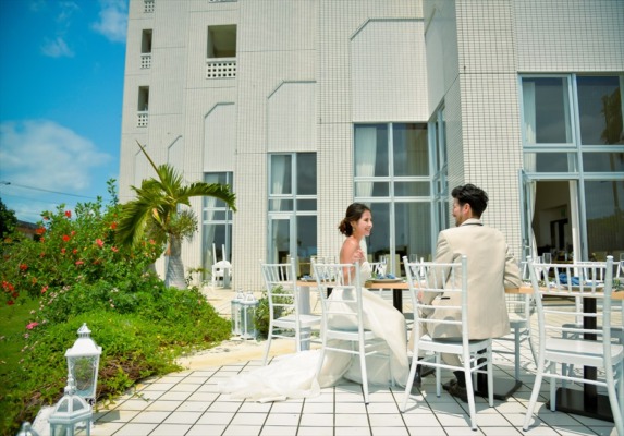 ホテル・ロイヤル・マリン・パレス石垣島　レストラン・テラス・ウェディングパーティー＆披露宴　パーティーシーン