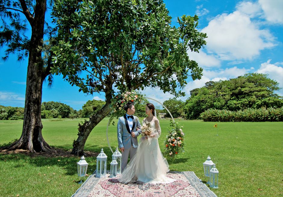 石垣シーサイドホテル挙式・結婚式 ツリー・ガーデン・ウェディング 挙式後撮影