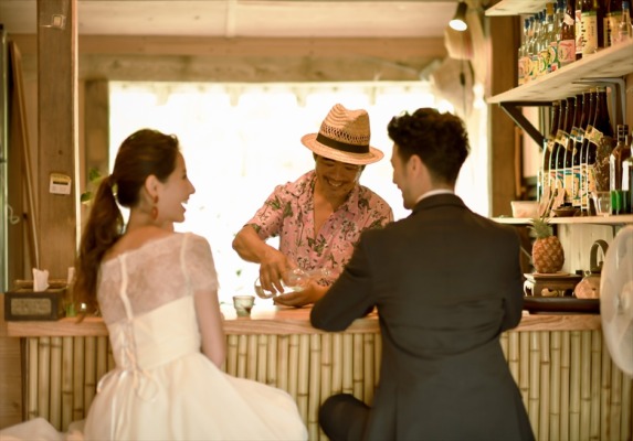 竹富島 南潮庵 琉球古民家　バーカウンター