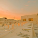 ルーフトップ・サンセット・ウェディングパーティー＆披露宴　テーブル装飾一例