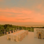 ルーフトップ・サンセット・ウェディングパーティー＆披露宴　パーティー会場装飾一例