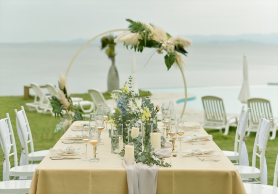 ビーチホテル サンシャイン石垣島　ガーデン・ウェディングパーティー＆披露宴　チャペル・ガーデン会場サークルアーチ