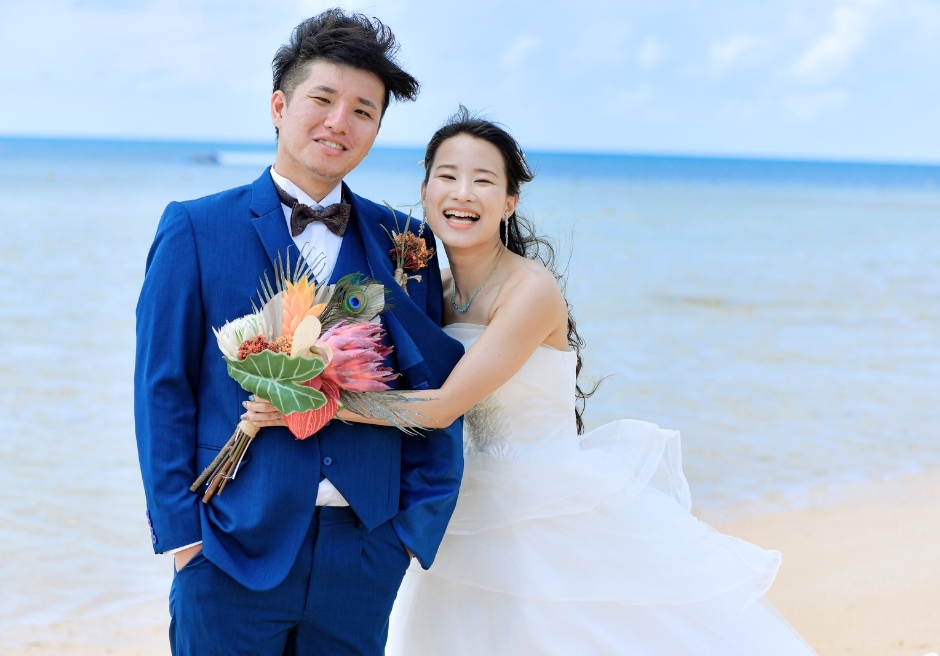 小浜島はいむるぶしの前撮り（ビーチ撮影）