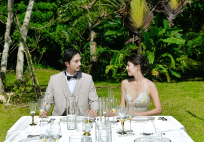 サイレント・クラブ石垣島ガーデン・パーティーテーブル装飾一例