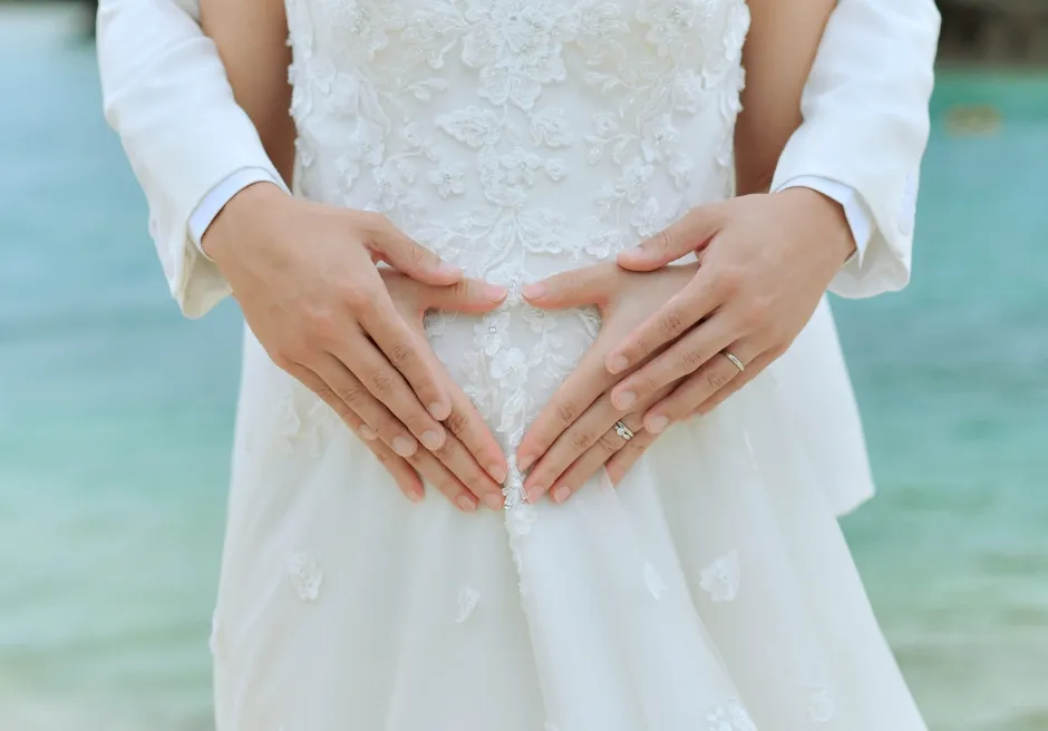 川平湾　石垣島フォトウェディング　ハート