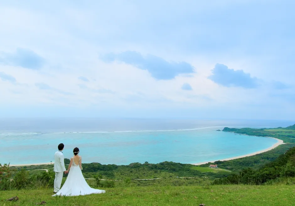 明石パラグライダー・テイクオフ高台　石垣島フォトウェディング