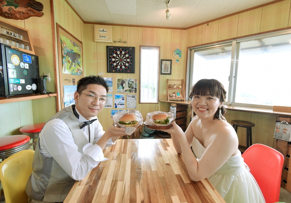 小浜島 前撮り（ボブズカフェ）