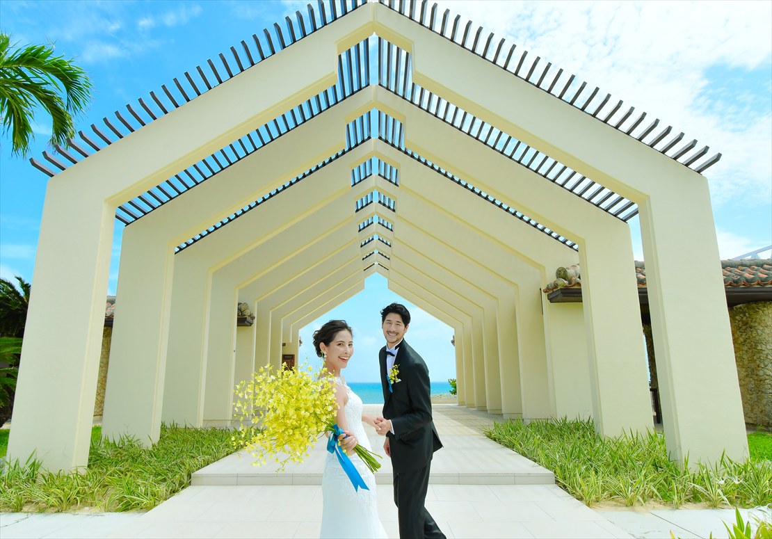 はいむるぶし　ビーチテラス結婚写真