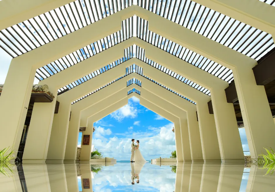 はいむるぶしらしい建築美を活かした一枚