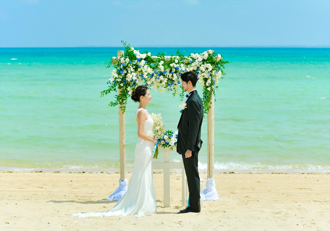 はいむるぶし小浜島 挙式 ビーチ セレモニーフォトウェディング