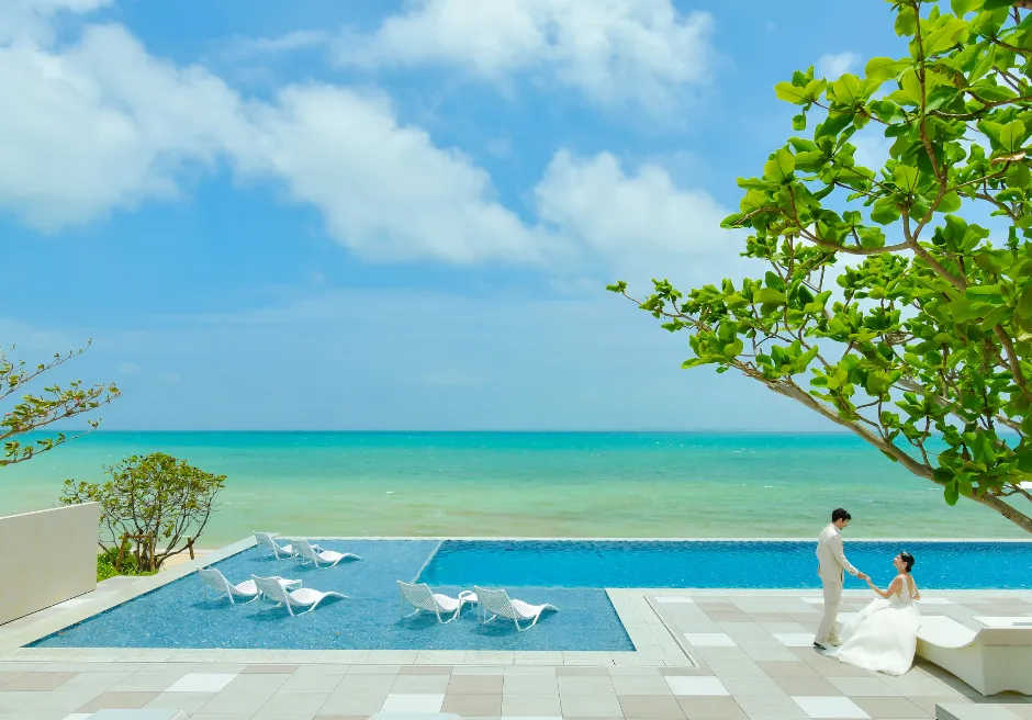 はいむるぶし小浜島リゾート内撮影インフィニティ・プール