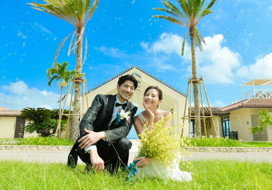 はいむるぶし小浜島リゾート内撮影ビーチテラス前